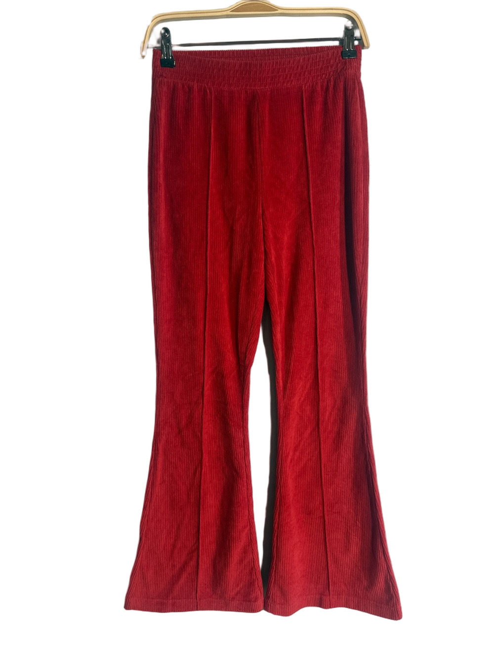 Aerie Red Corduroy Flare Pants Women’s XS High Rise Stretch Retro Boho